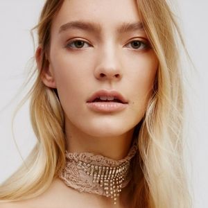 FREE PEOPLE Lacey Lace Embellished Choker